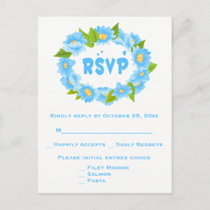 Rustic RSVP Mason Jar Hearts Brown Tan Wedding Invitation Postcard