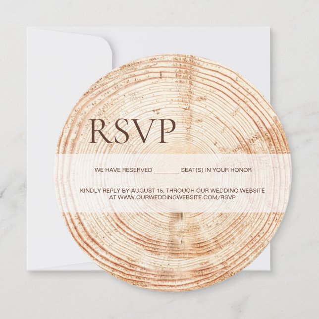 Rustic RSVP wedding round wedding website QR code  Holiday Card (Front)