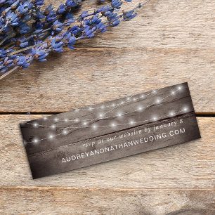 Rustic RSVP Wedding Website Mini Cards