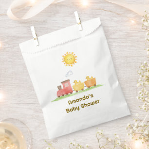 Rustic Rubber Duck Choo Choo Train Baby Shower Favour Bags