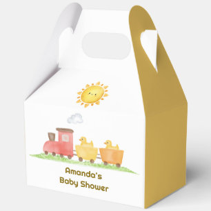 Rustic Rubber Duck Choo Choo Train Baby Shower Favour Box