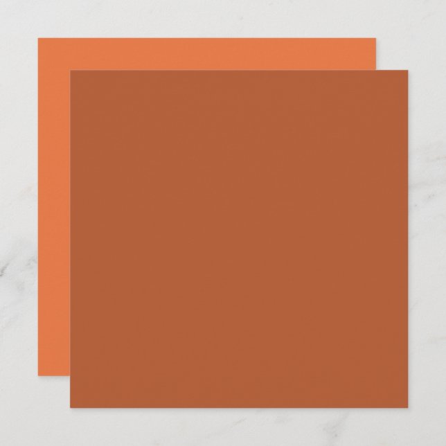 Rustic Rust Brown Solid Colour Card (Front/Back)