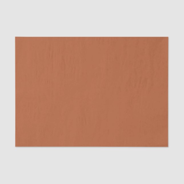 Rustic Rust Brown Solid Colour Tissue Paper (Front)