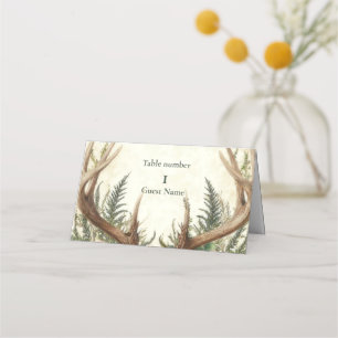 Rustic Rustic Antler Woodland Place Card