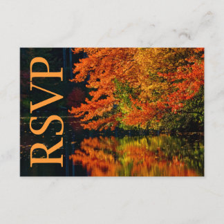 Rustic Rustic RSVP Fall Wedding Card