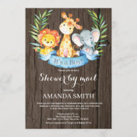 Rustic Safari Jungle Boy Baby Shower by Mail