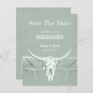 Rustic Sage Green White Western Distressed Vintage Postcard