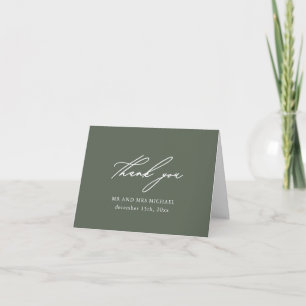 Rustic Sage Green with Thank You Script Wedding
