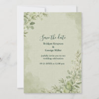 Rustic Sage Linen Wedding Botanical