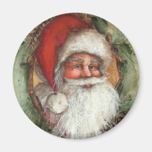 RUSTIC SANTA CLAUS MAGNET