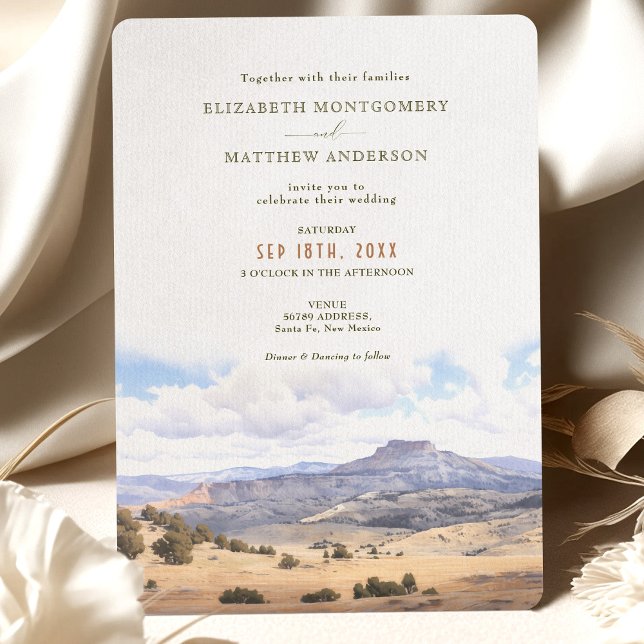 Rustic Santa Fe, New Mexico Wedding Invitation (Creator Uploaded)