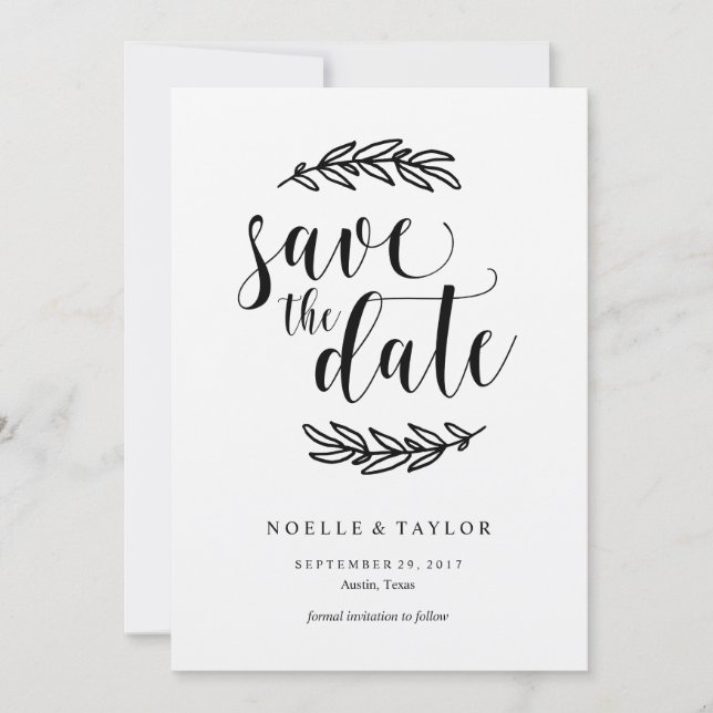 Rustic Save the Date Invitation (Front)