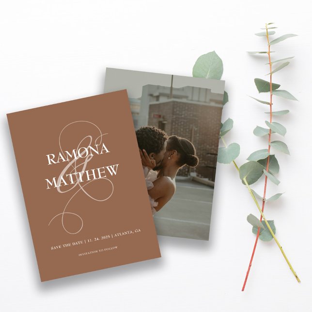 Rustic Save The Date Photo Ampersand Save The Date (Creator Uploaded)