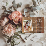Rustic Save The Date Wood Lights Photo Invitation Postcard<br><div class="desc">Rustic Save The Date Wood Lights Photo Invitation - Announce your wedding date to your family and friends with our rustic save the date postcard. Postcard features 2 of your photos, on the front with twinkling string lights hanging overhead, and your photo surrounded by a simple frame on barn wood...</div>