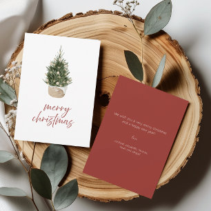 Rustic Scandi Christmas Tree Family Holiday Card