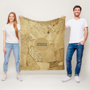 Rustic Scattered Pattern Fleece Blanket