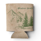 Rustic Scenic Mountain Range Wedding Can Cooler