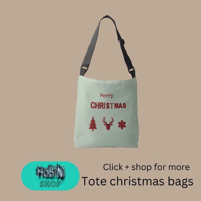 rustic scottish christmas script  crossbody bag (christmas scottish plaid tote bag)