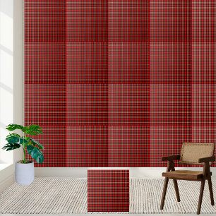 Rustic Scottish Red Tartan Plaid Pattern  Tile