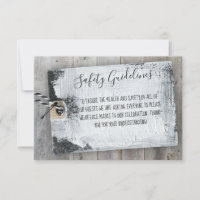 Rustic Scrapbook Safety Message Enclosure Card
