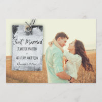 Rustic Scrapbook Wedding Marriage Annoucement