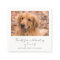 Rustic Script Dog Photo Modern Wedding