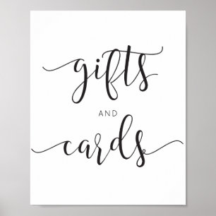 Rustic Script Gifts and Cards Sign