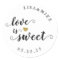 Rustic Script Love is Sweet Wedding Favour