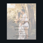 Rustic Script Modern Budget Wedding Invitation Flyer<br><div class="desc">Modern budget photo wedding invitation flyer featuring a simple design with "the wedding of" in a rustic style script typography along with your wedding details over your favourite picture with an opaque overlay. This elegant invitation with a minimalist layout is great for any style of wedding. PLEASE NOTE: Envelopes NOT...</div>