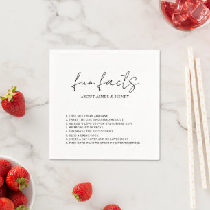 Rustic Script Modern Wedding Napkin