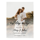 Rustic Script Photo One Day Away Rehearsal Dinner