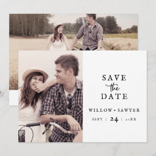 Rustic Script Photo Save The Date