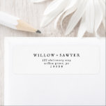 Rustic Script Return Address Label<br><div class="desc">These rustic script return address labels are perfect for a country wedding. The simple and modern black and white design features unique whimsical handwritten calligraphy lettering with a contemporary minimalist boho style. Customisable in any colour. Keep the design minimal and simplistic, as is, or personalise it by adding your own...</div>