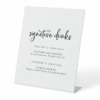 Rustic Script Signature Drinks Sign