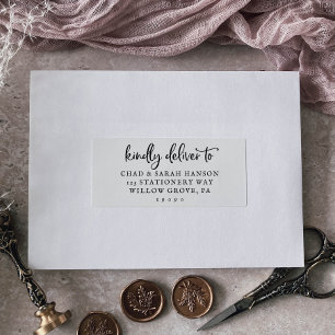Rustic Script Wedding Guest Address Labels