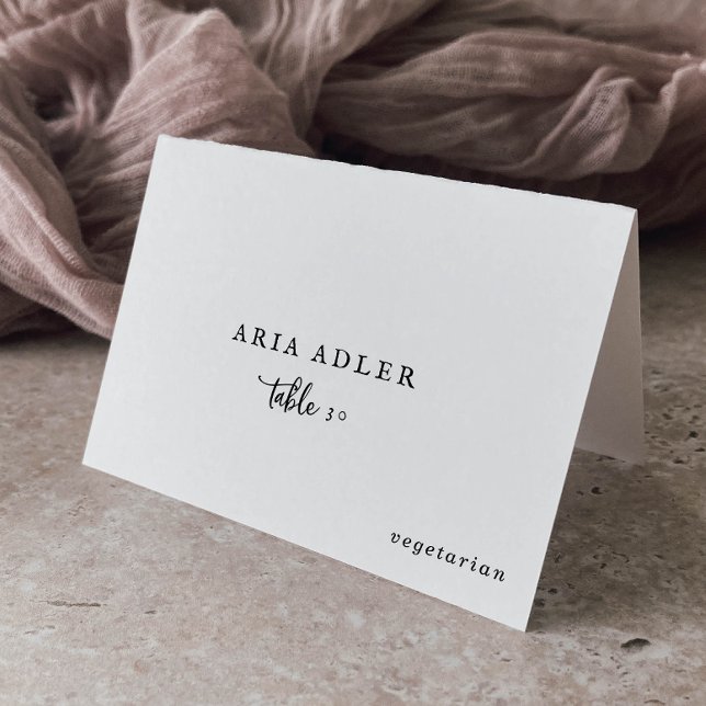 Rustic Script Wedding Menu Option Place Cards (Creator Uploaded)