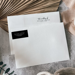 Rustic Script Wedding Wrap Around Label