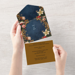 Rustic Seal and Send Wedding Invite
