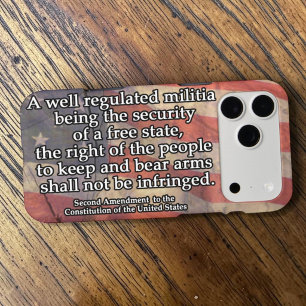 Rustic Second Amendment Typography US Flag