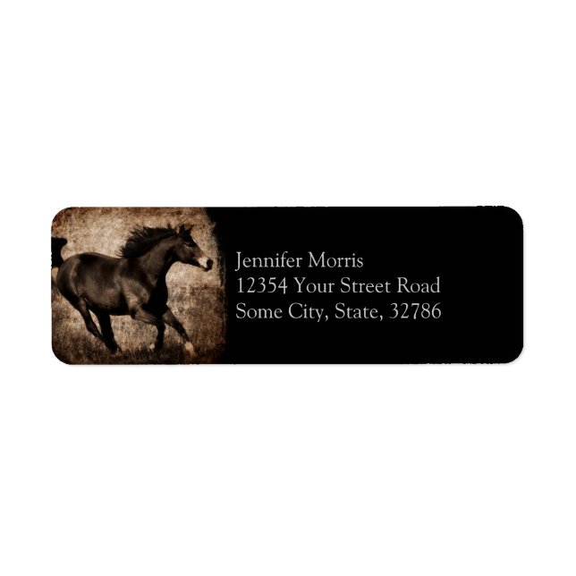 Rustic Sepia Galloping Horse (Front)