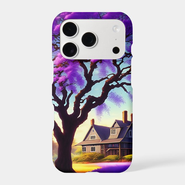 **"Rustic Serenity: The Purple Jacaranda's Embrace (Back)