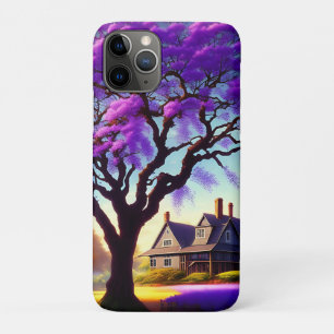 **"Rustic Serenity: The Purple Jacaranda's Embrace Case-Mate iPhone Case