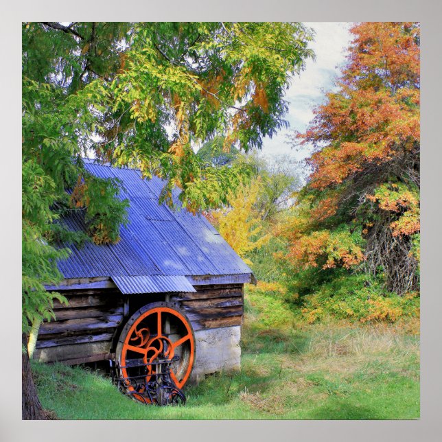Rustic Shed Landscape Poster (Front)