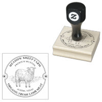 Rustic Sheep Lamb Logo Farm Field