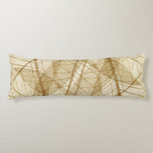 Rustic Sheer Cream Lace Leaves Body Cushion