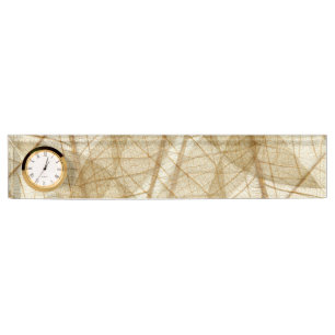 Rustic Sheer Cream Lace Leaves Nameplate