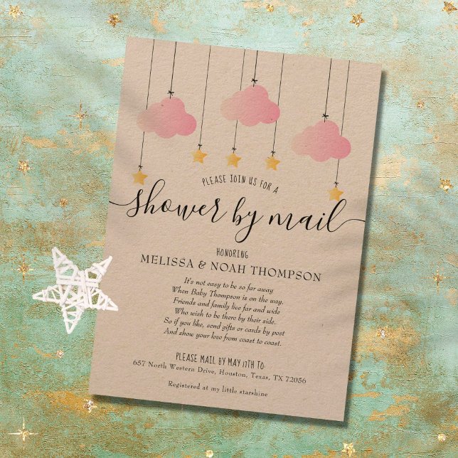 Rustic Shower By Mail Long Distance Sprinkle Invitation (Creator Uploaded)