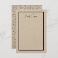 Rustic Simple Black Polka Dot Border Monogram