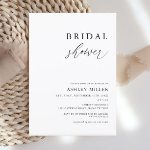 Rustic Simple Bridal Shower Invitation