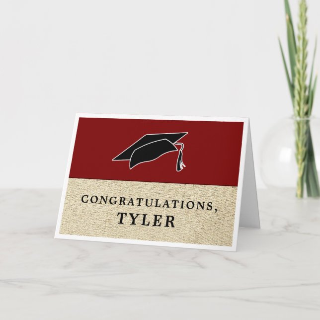 Rustic Simple Congratulations Graduate Graduation Card (Front)